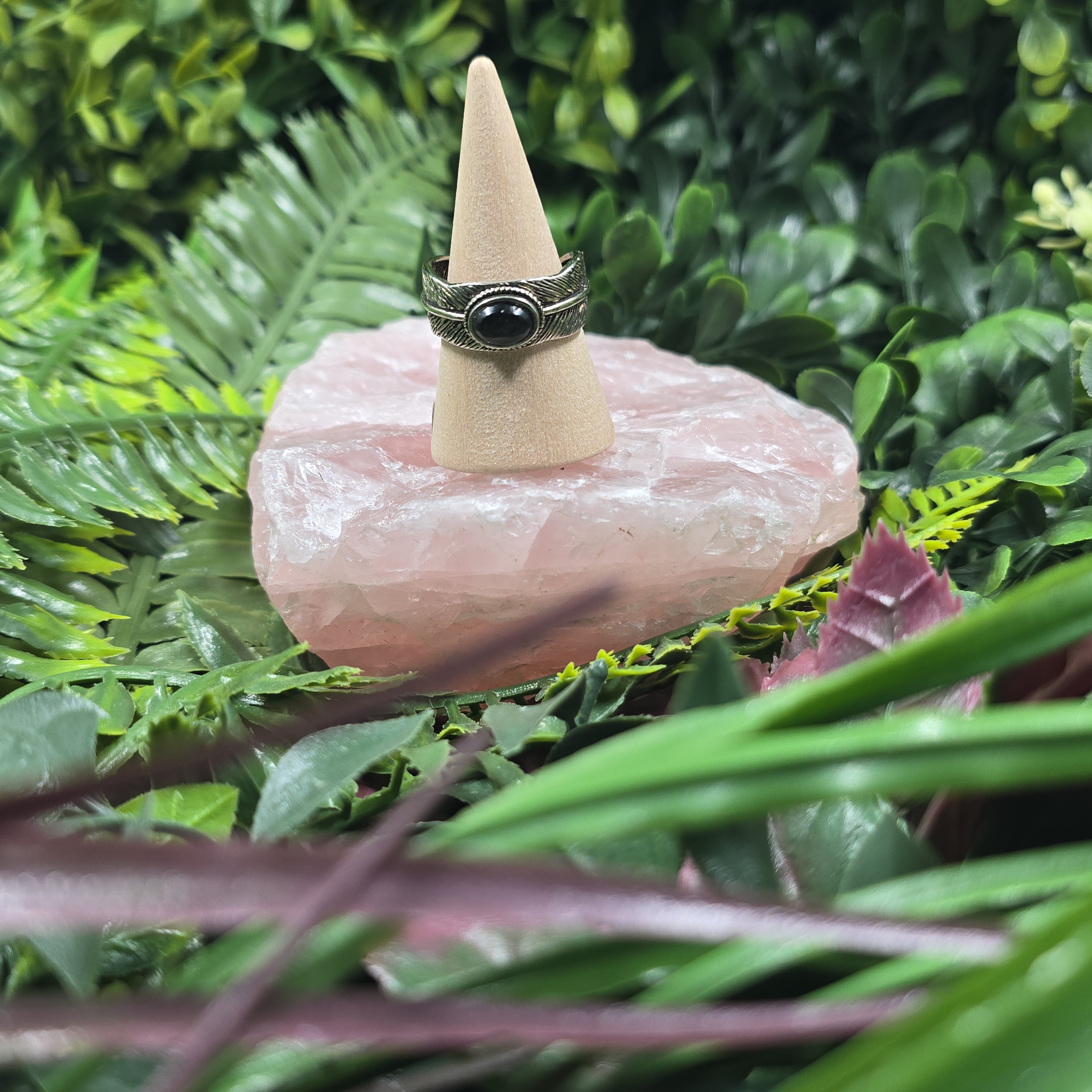 🌑 Bague ajustable en hypersthène – Sérénité & clarté intérieure