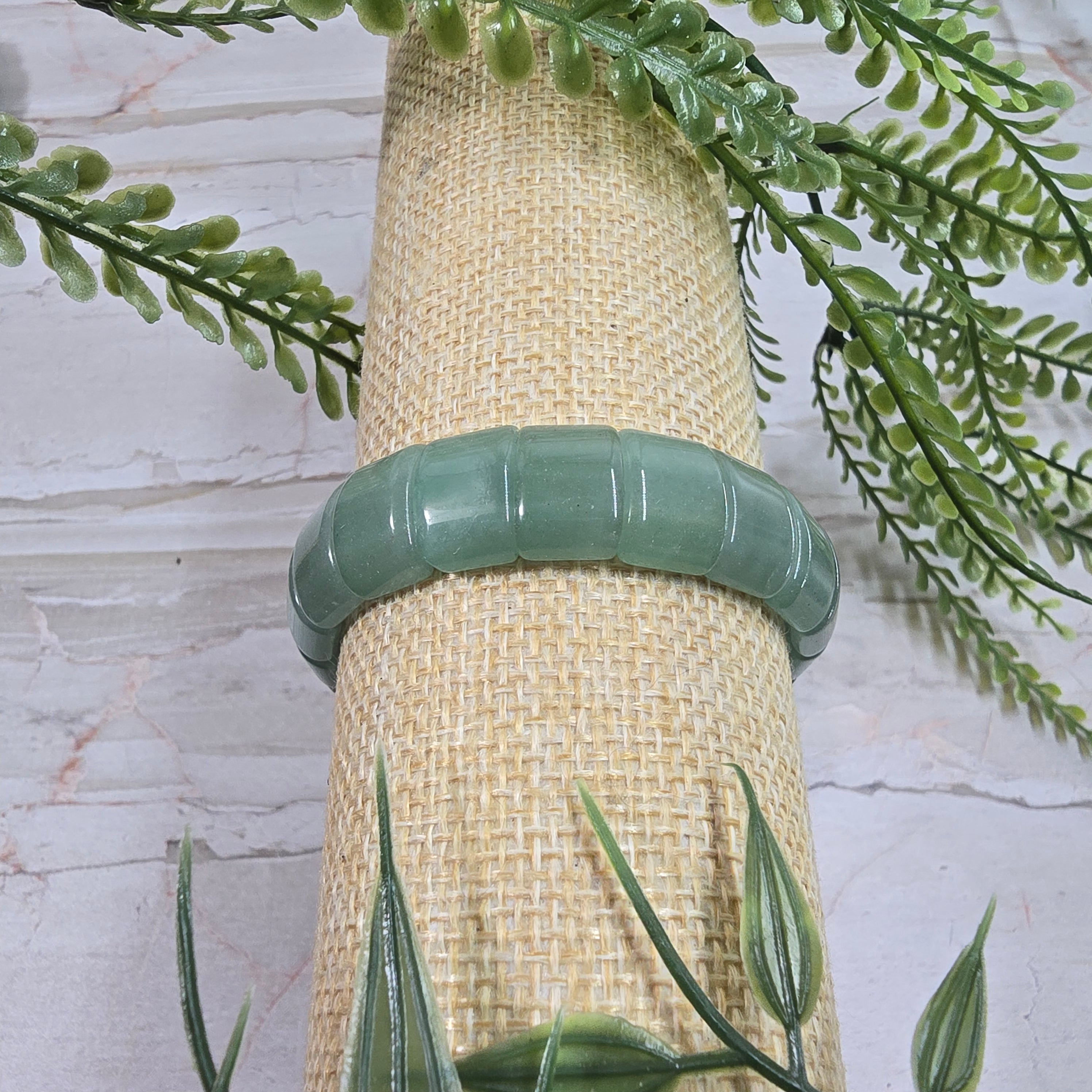 💚 Bracelet Élastique Aventurine Verte 5 cm ✨ Chance & sérénité au poignet