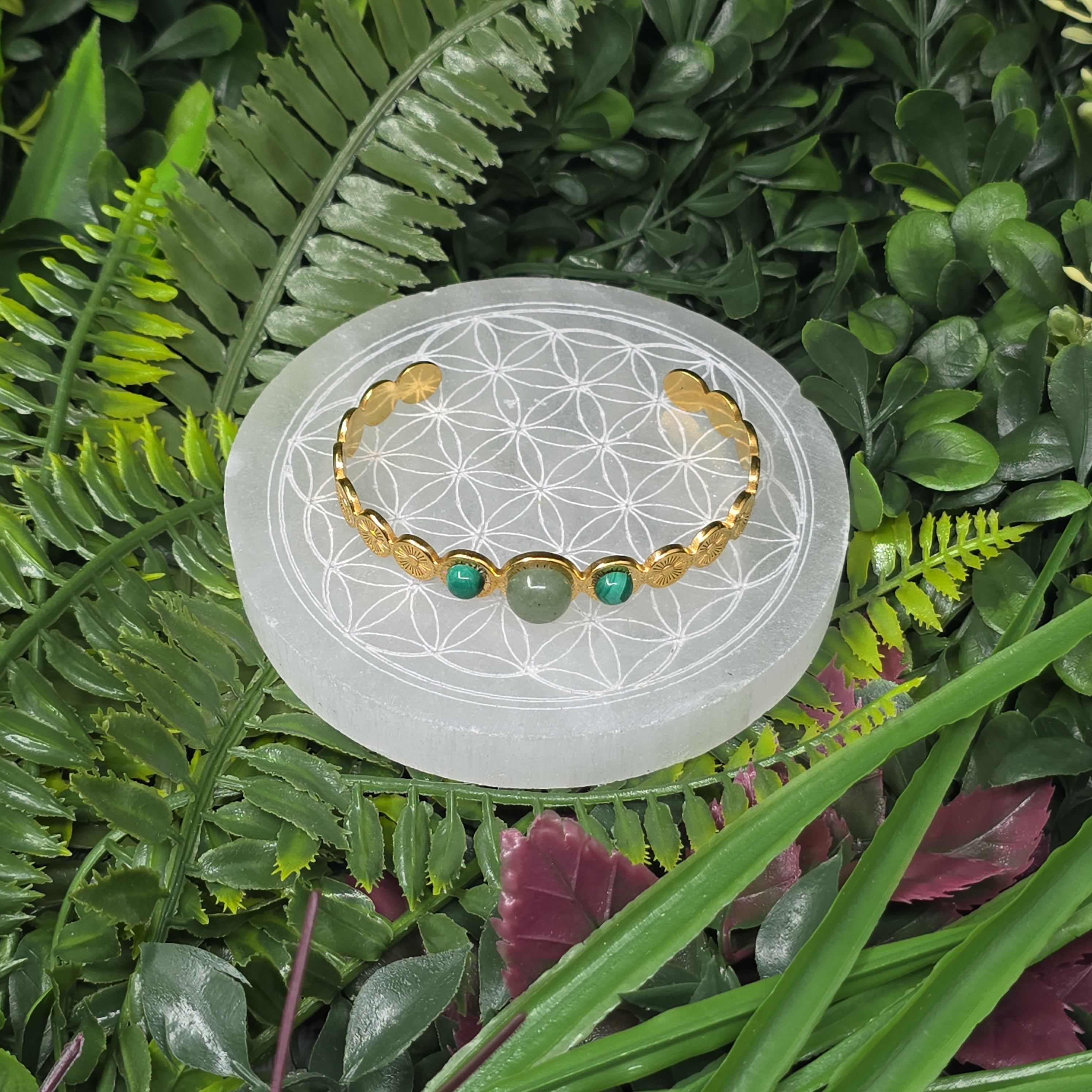 💚 Bracelet Jonc Aventurine & Malachite 🔮 duo gagnant : sérénité + power vibes 💪