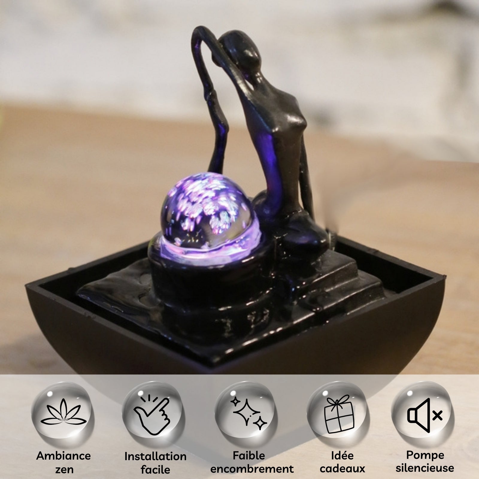 Fontaine Yoga 🧘♀️ Zen attitude & ambiance relax à la maison 🌊