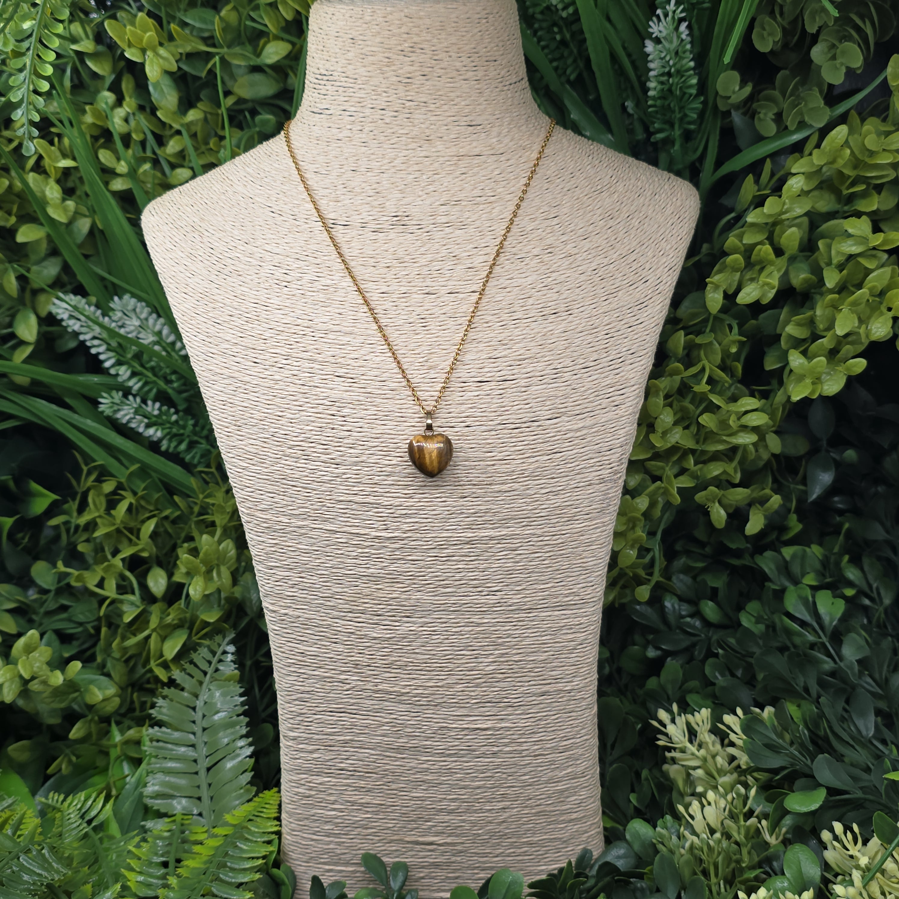 🐯 Collier “Cœur du Tigre” – Œil de Tigre 💛