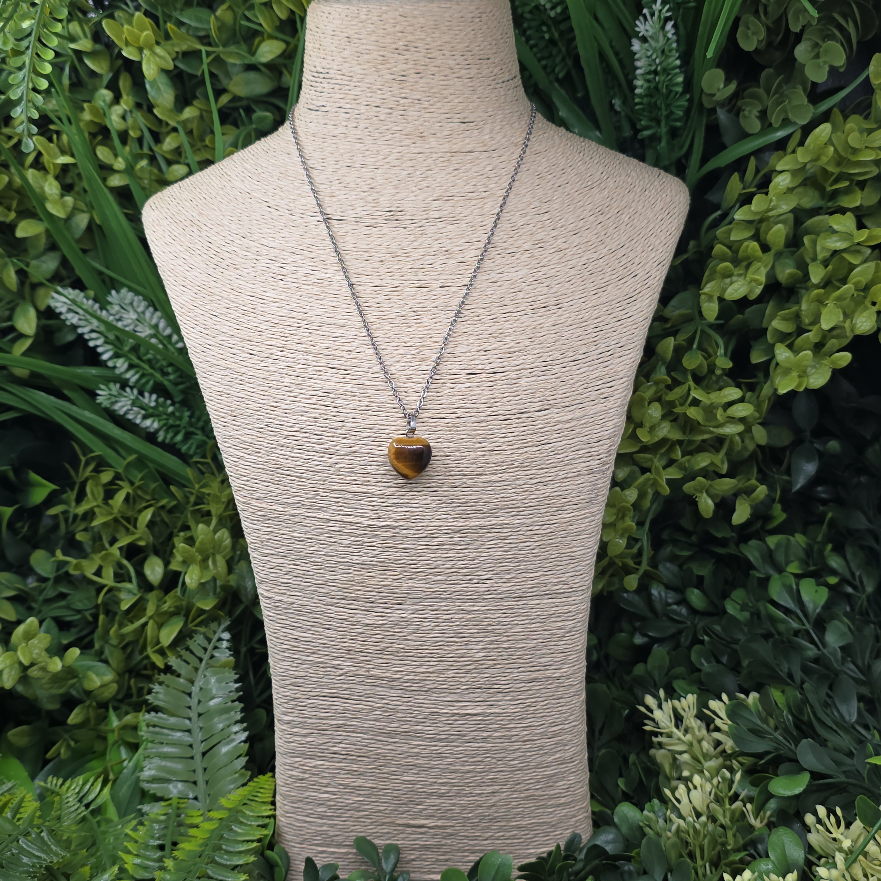 🐯 Collier “Cœur du Tigre” – Œil de Tigre 💛