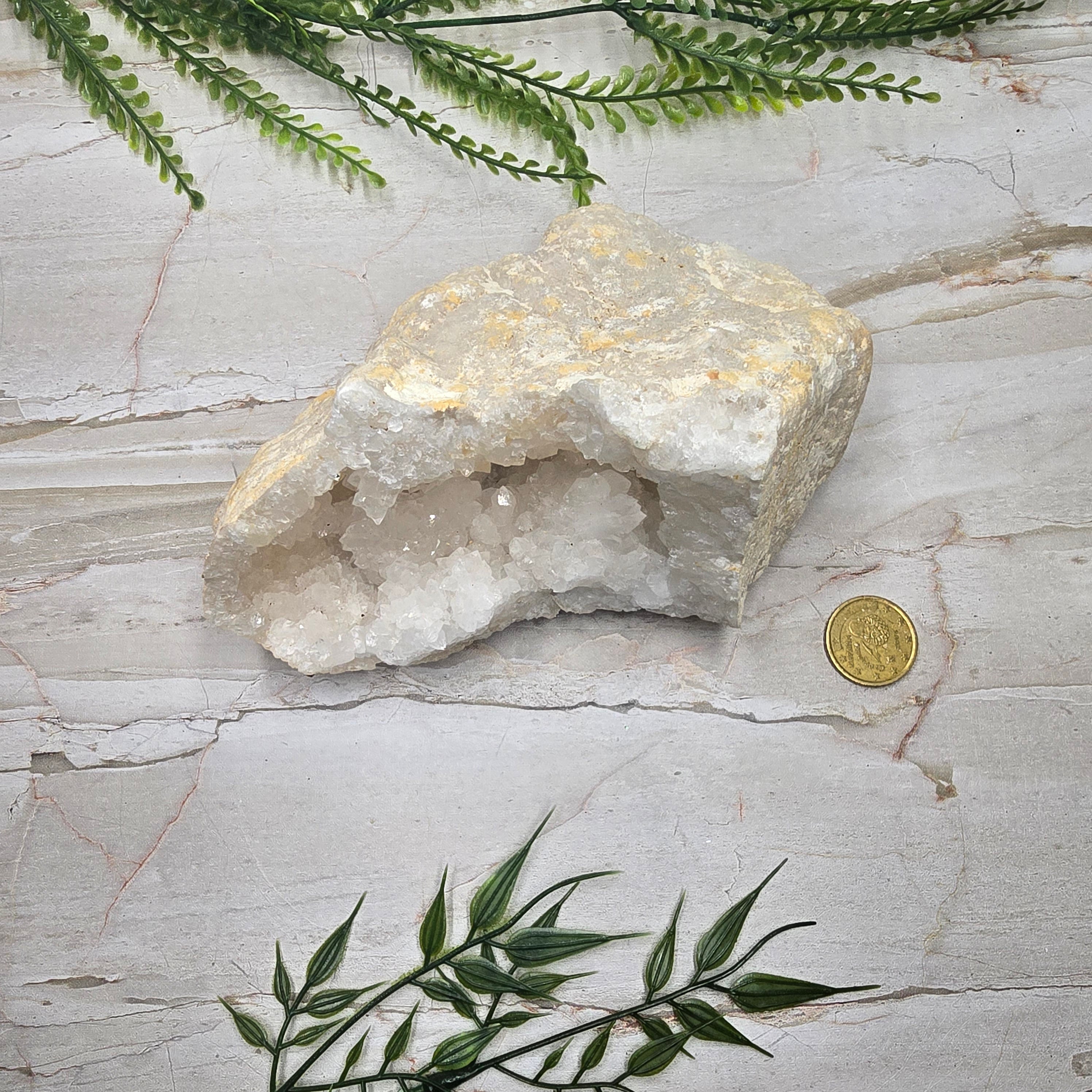 🤍 Géode de Cristal de Roche (1115g) : la pierre qui amplifie ton énergie & illumine ton espace ✨💎