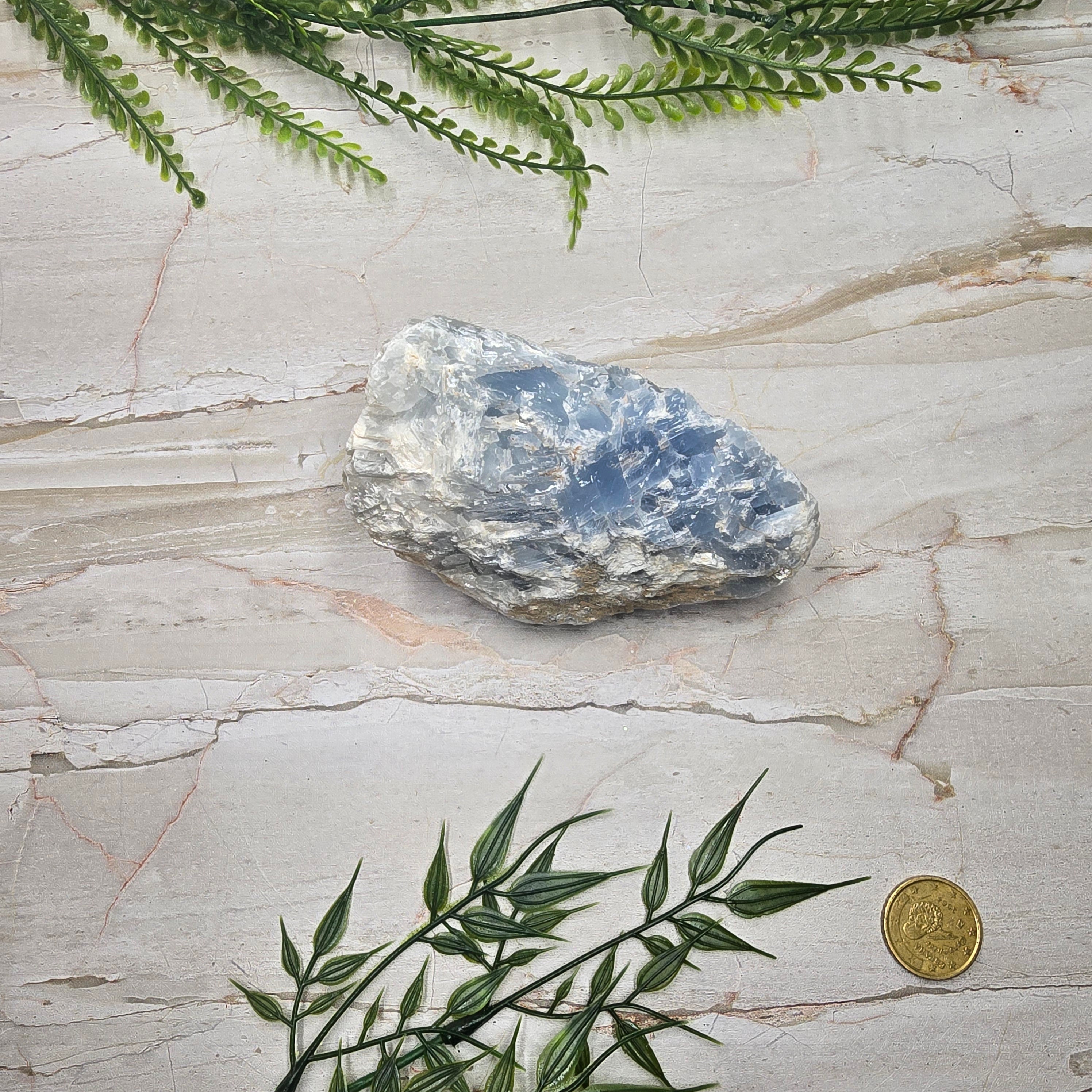 💙 Calcite Bleue brute (537g) : la pierre qui calme ton mental & adoucit tes émotions 🌊✨