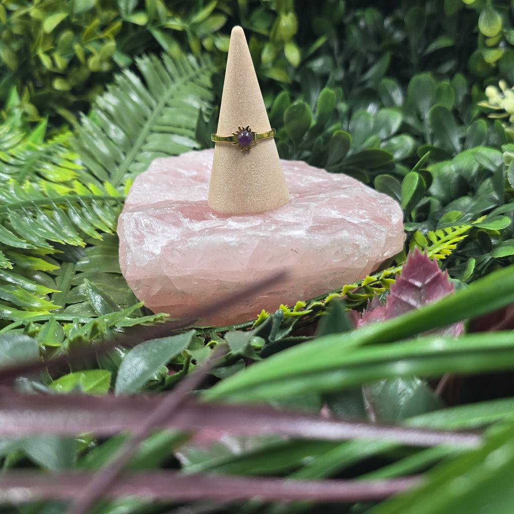 💜 Bague ajustable en améthyste – Sérénité & clarté d’esprit