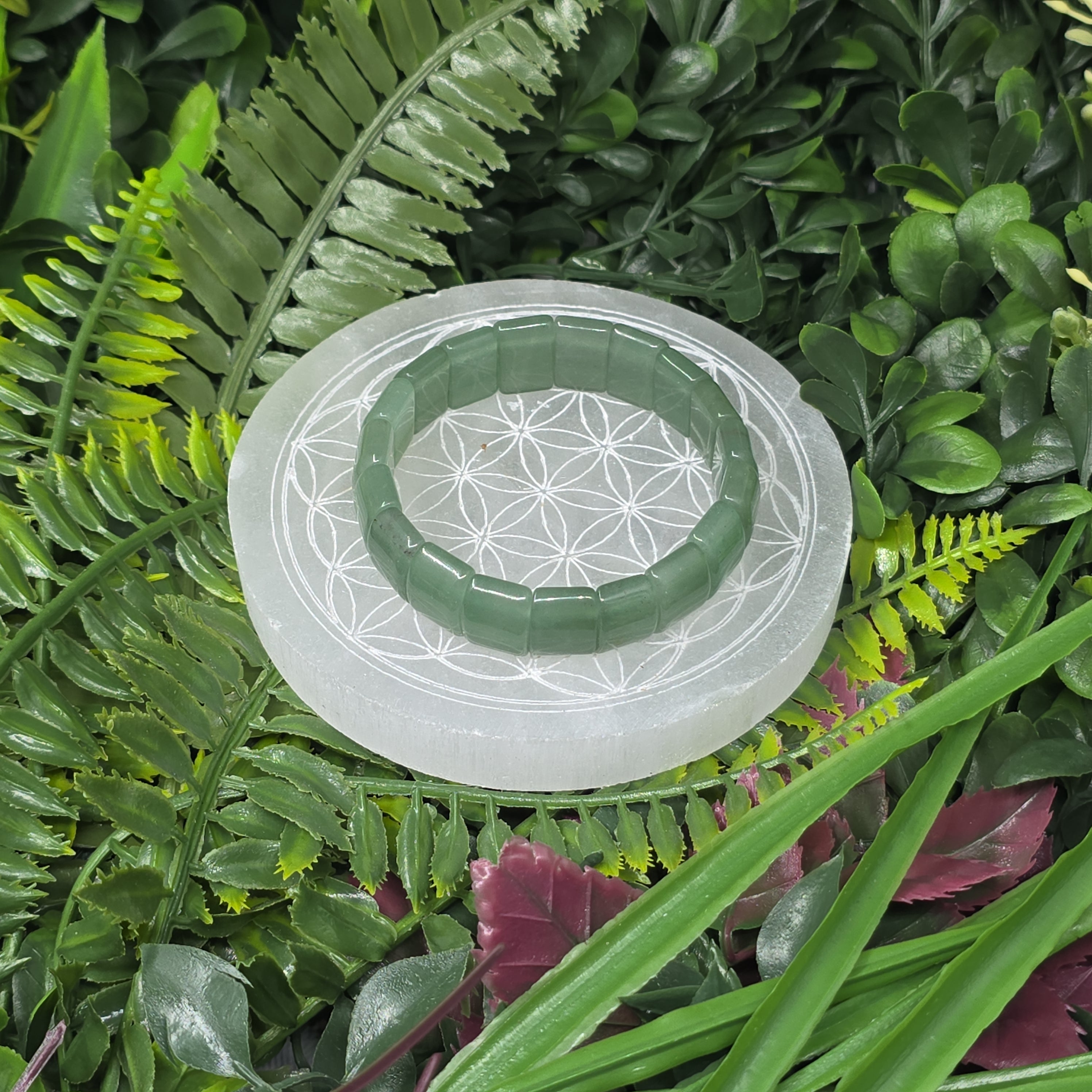 💚 Bracelet Élastique Aventurine Verte 5 cm ✨ Chance & sérénité au poignet