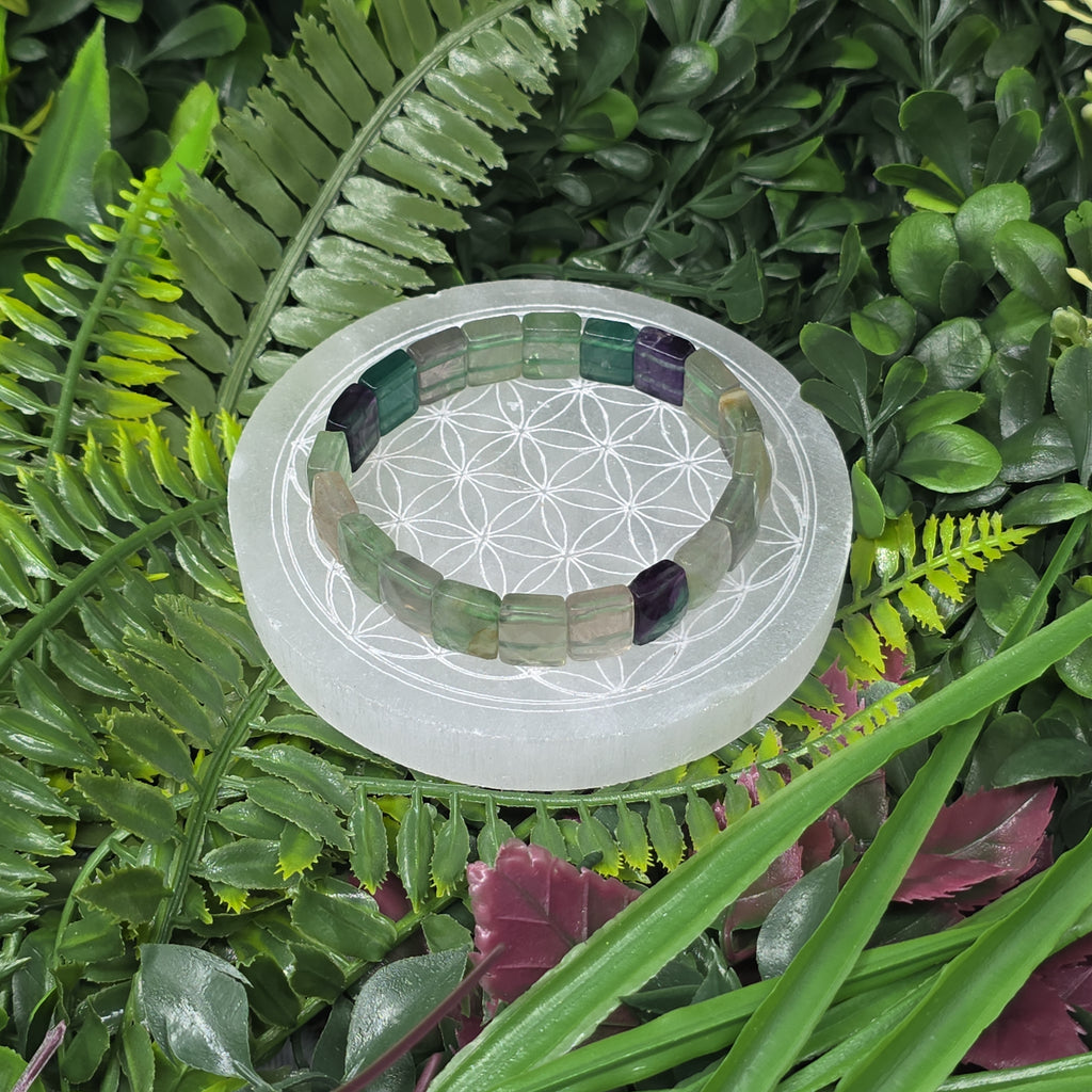 🌈 Bracelet Élastique Fluorite ✨ Clarté & équilibre émotionnel