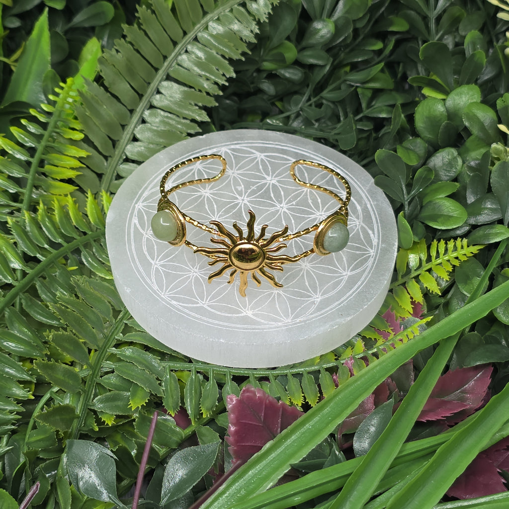 🌞 Bracelet Jonc Soleil et Aventurine 💚 rayonne ta lumière & good vibes infinies ✨