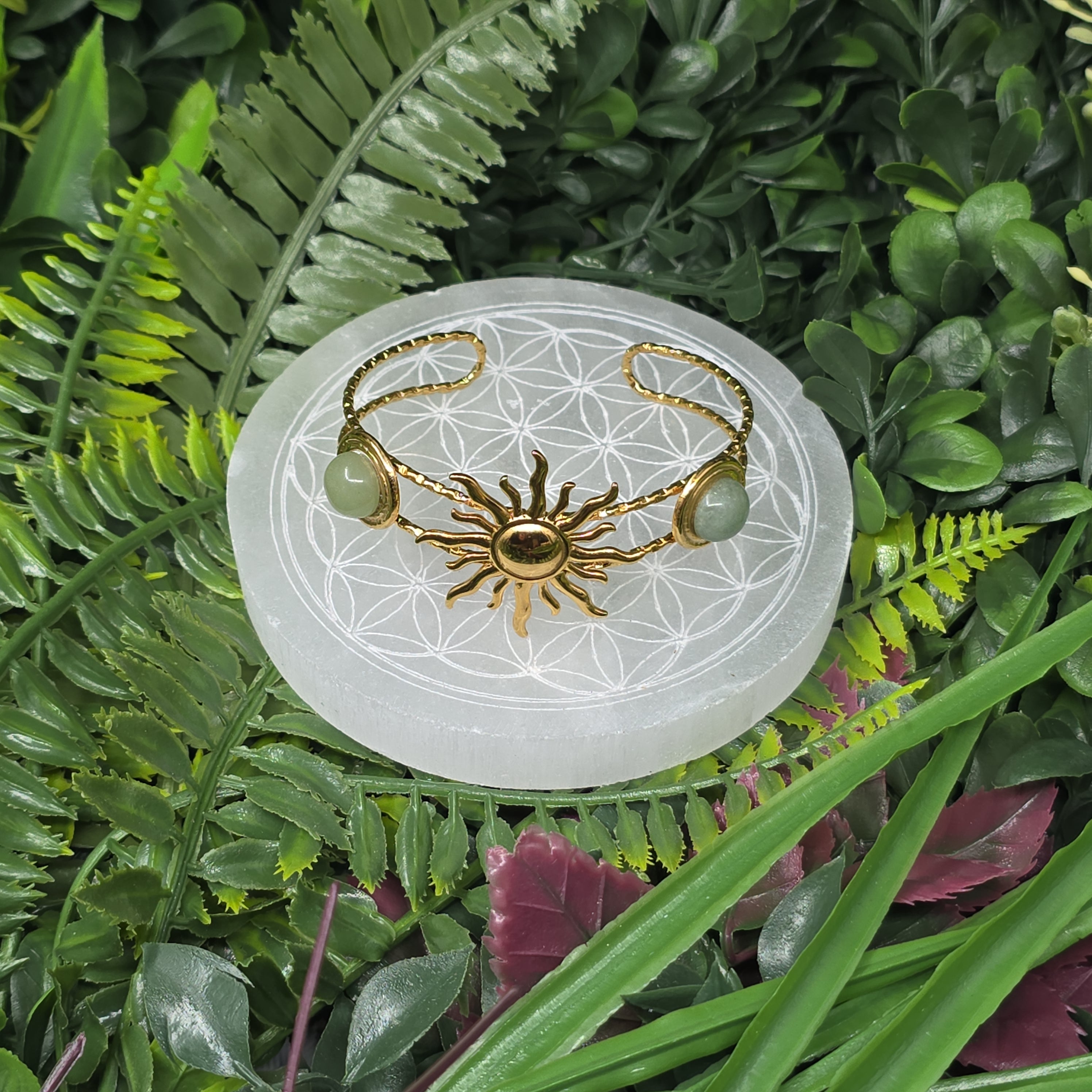 🌞 Bracelet Jonc Soleil et Aventurine 💚 rayonne ta lumière & good vibes infinies ✨