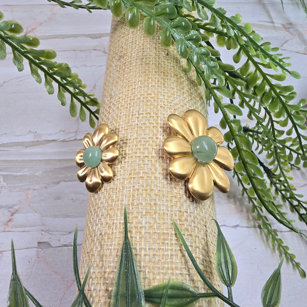 🌼 Bracelet Jonc Fleurs Aventurine 💚 Douceur nature & vibes chanceuses ✨