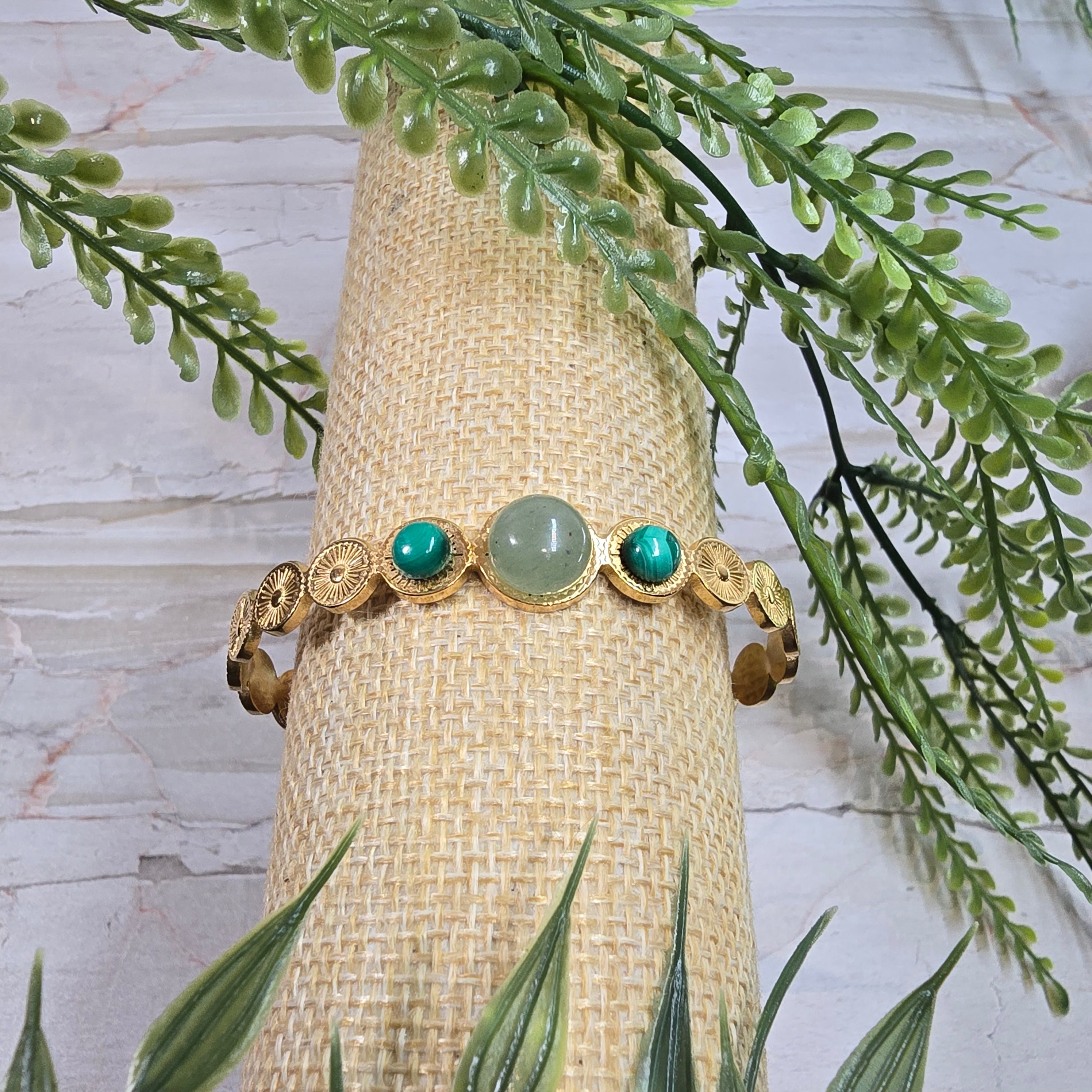 💚 Bracelet Jonc Aventurine & Malachite 🔮 duo gagnant : sérénité + power vibes 💪