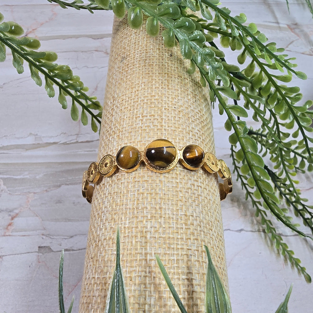 🐅 Bracelet Jonc Œil de Tigre ✨ Protecteur félin & power assuré 💪