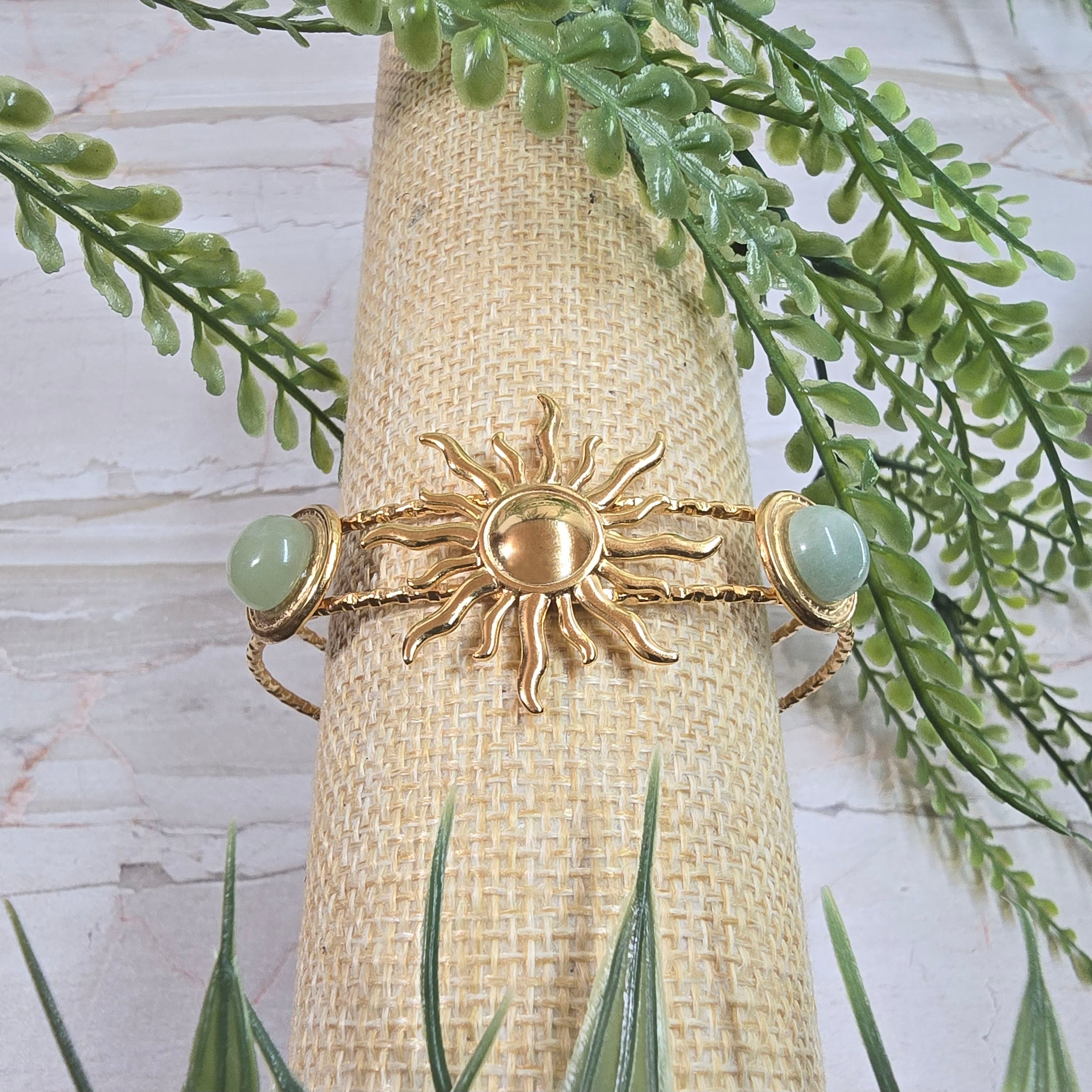 🌞 Bracelet Jonc Soleil et Aventurine 💚 rayonne ta lumière & good vibes infinies ✨