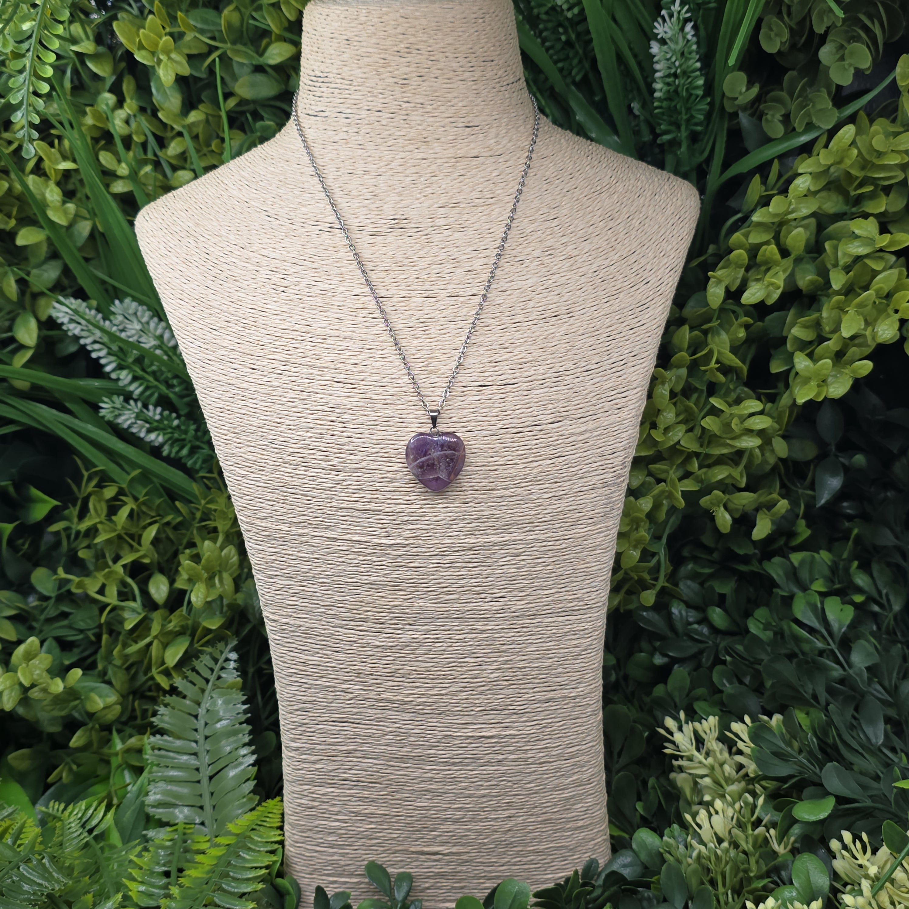 💜 Collier “Cœur Serein” – Améthyste 🌙