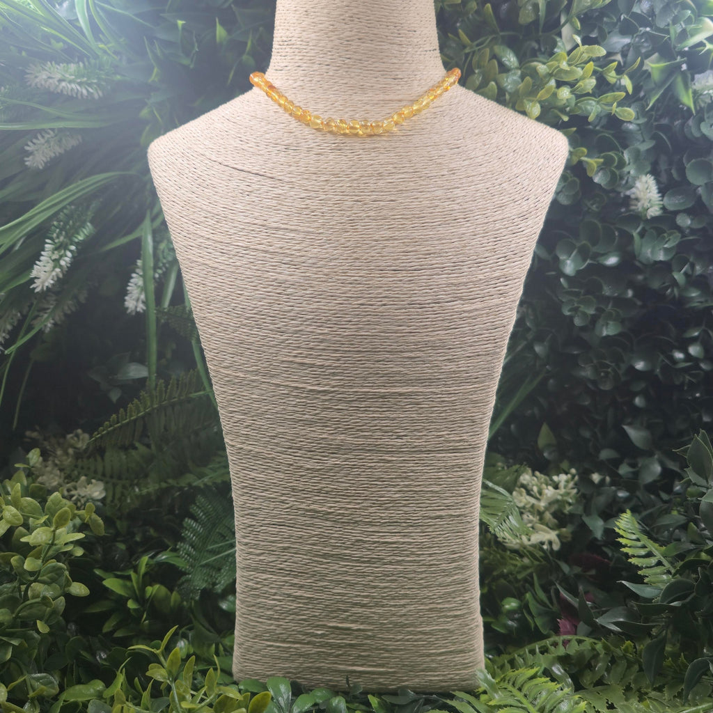 Collier d’Ambre miel pour Bébé – 32/33 cm – Fermoir Sécurisé Certifié CE