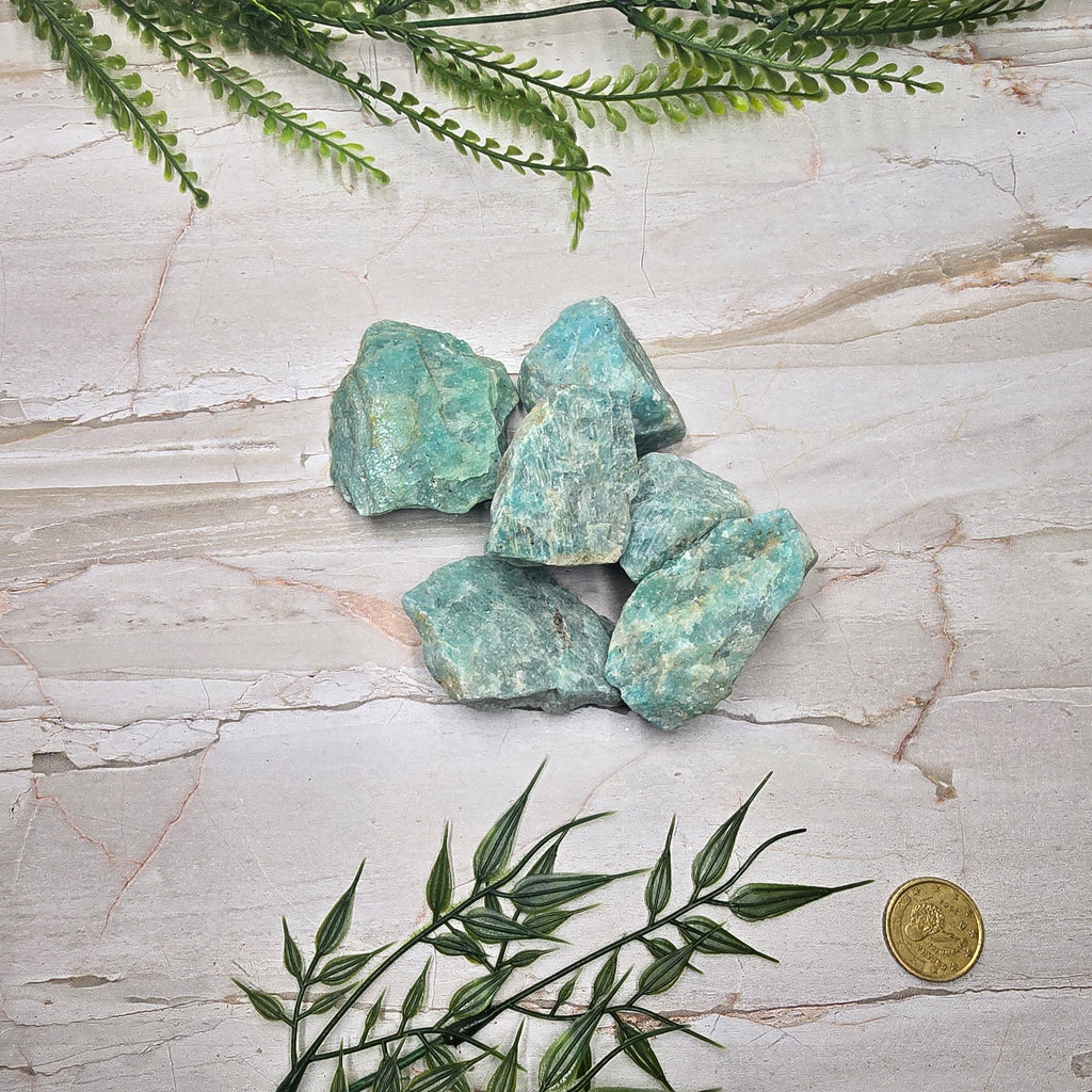 💚 Amazonite brute (50g à 85g) : la pierre qui t’aide à retrouver confiance & harmonie 🌿✨