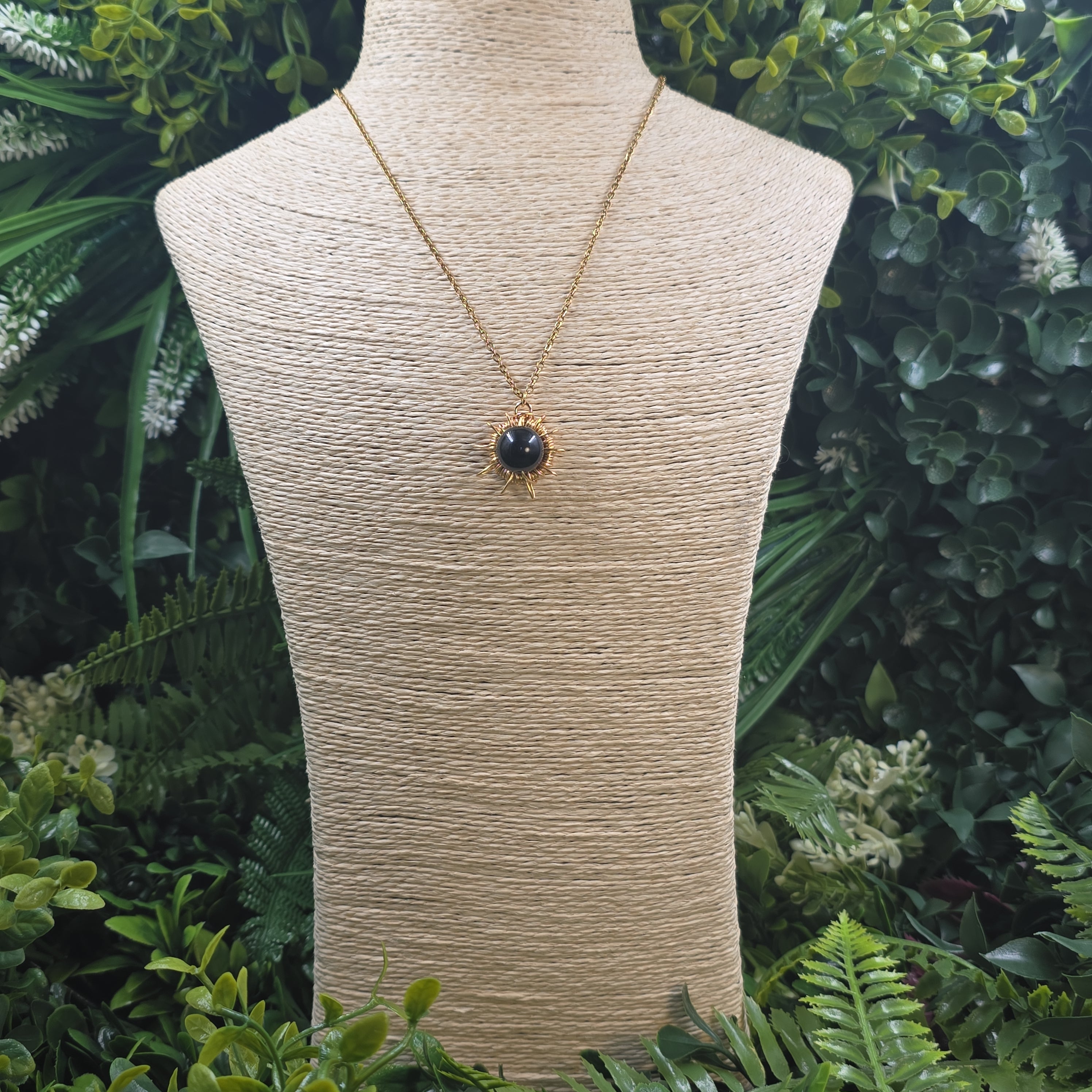 Collier Obsidienne Œil Céleste — "Ton Œil dans la Nuit"👀