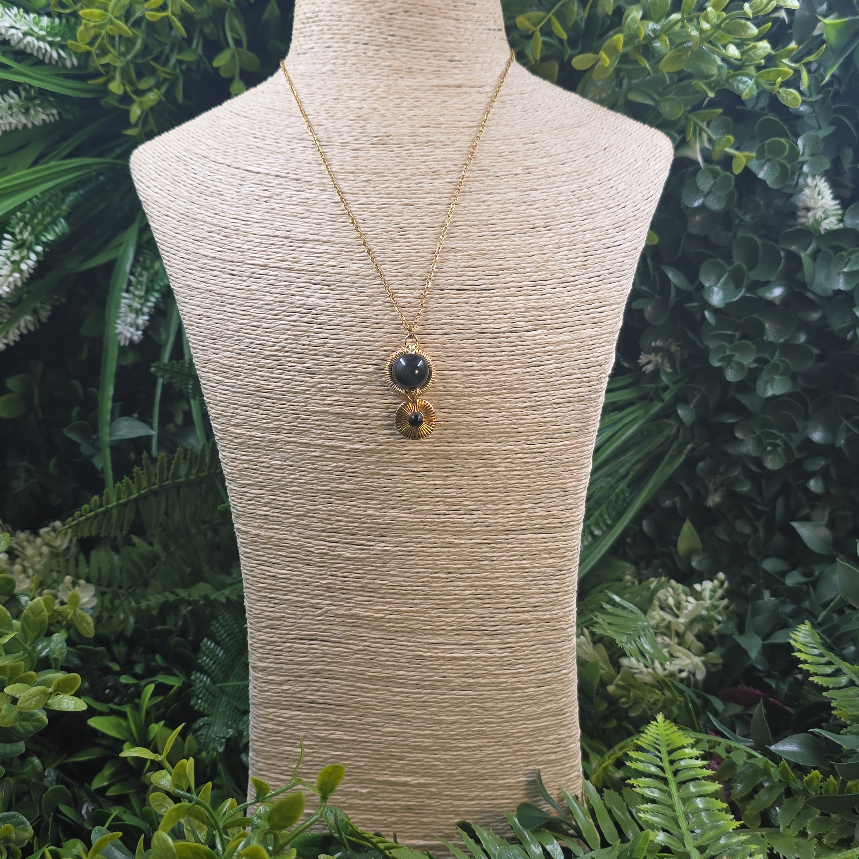 Collier Obsidienne "L'Ombre et son Secret"🕳